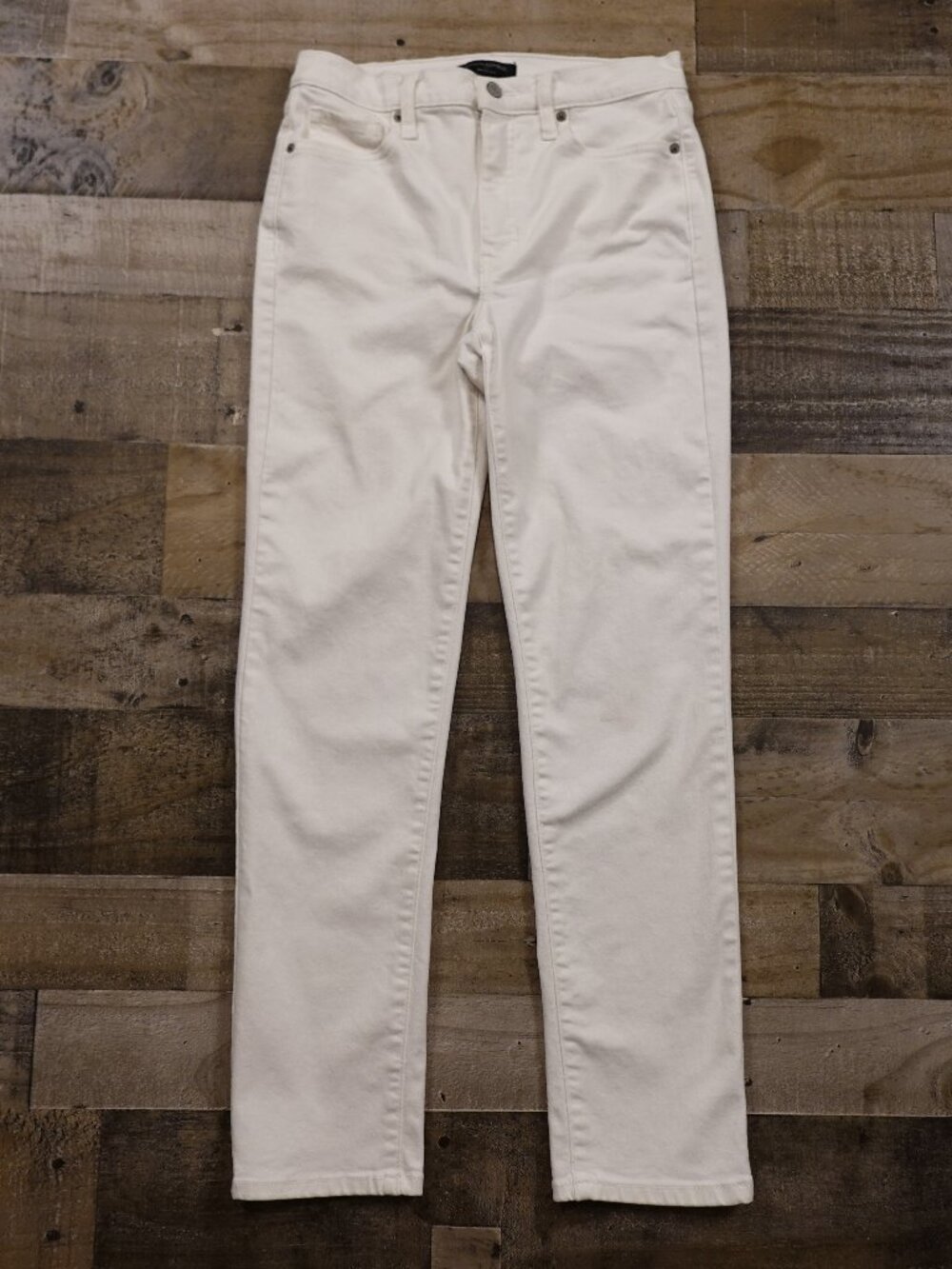 Banana Republic High-Rise Slim Jeans Women’s 27/4 Tall White Stretch Denim